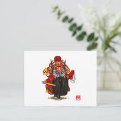 オペラ中国のキャラクターはがき – Zhong Kui ポストカード (スタンド正面)