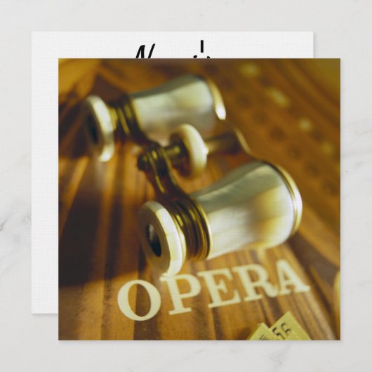 オペラ双眼鏡 招待状 (正面/裏面)