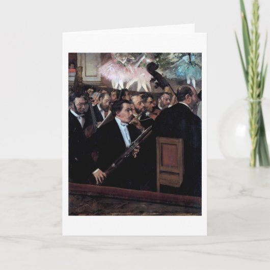 オペラ座のオーケストラ、エドガー·デガ カード (正面)