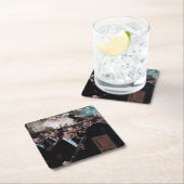 オペラ座のオーケストラ、エドガー・デガ スクエアペーパーコースター (インサイチュ)