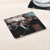 オペラ座のオーケストラ、エドガー・デガ スクエアペーパーコースター (アングル)