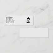 オペラ歌手の女性 スキニー名刺 (正面/裏面)