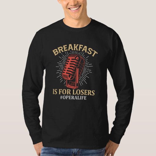 オペラ歌手の朝食 Tシャツ (正面)