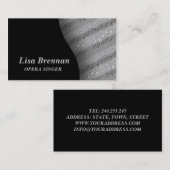 オペラ歌手、ミュージシャン、クラシックのノート 名刺 (正面/裏面)