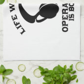 オペラ音楽デザイン キッチンタオル (折り畳み)