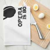 オペラ音楽デザイン キッチンタオル (四つ折り)