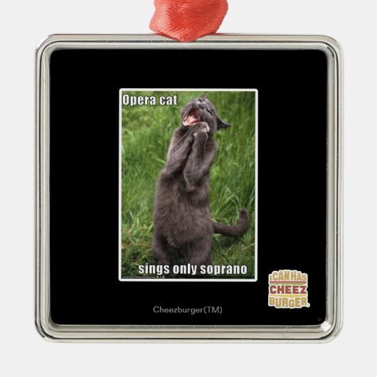 オペラ·キャット メタルオーナメント (正面)