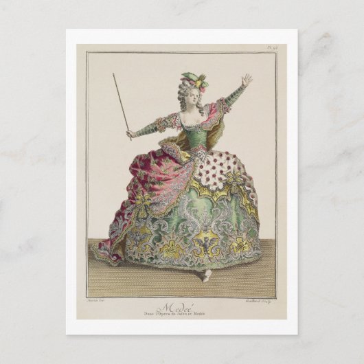 オペラ「ジェイソンとミデア」のミデアの衣装 ポストカード (正面)