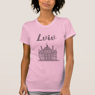 オペラ+バレエ劇場、Lviv、ウクライナ Tシャツ