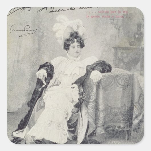 オペラ「ラ・ボエム」第二幕の場面 スクエアシール (正面)