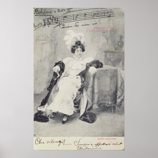 オペラ「ラ・ボエム」第二幕の場面 ポスター (正面)