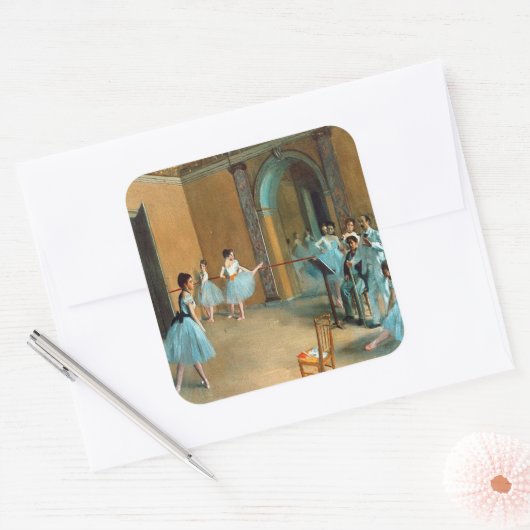 オペラ・ラ・ルーのホワイエでのリハーサル スクエアシール (封筒)