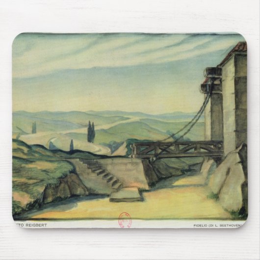 オペラ「Fidelioの行為IIのための舞台装置 マウスパッド (正面)