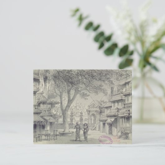 オペラ「Lakmeの行為IIのための舞台装置 ポストカード (スタンド正面)