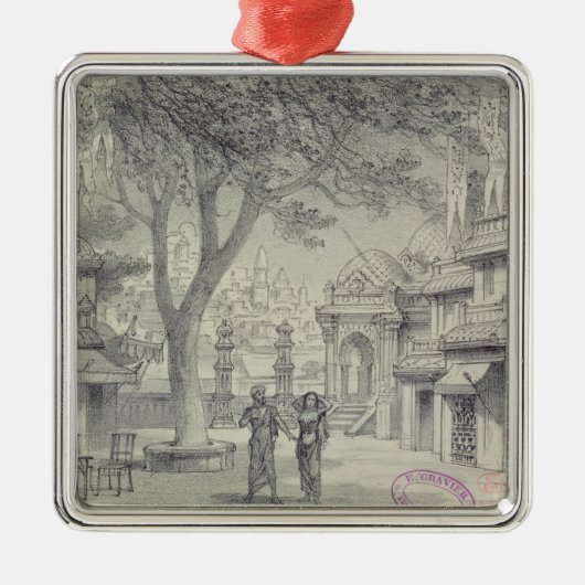 オペラ「Lakmeの行為IIのための舞台装置 メタルオーナメント (正面)