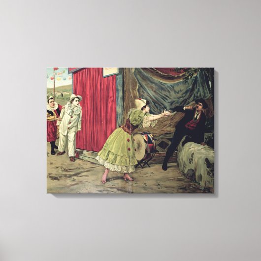 オペラ「Pagliacci」のシーン キャンバスプリント (正面)