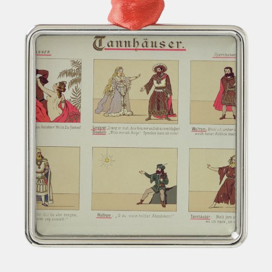 オペラ「Tannhauserに関する6つの場面 メタルオーナメント (正面)