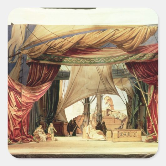 オペラ「TristanおよびIsoldeのためのモデルを上演して下さい スクエアシール (正面)