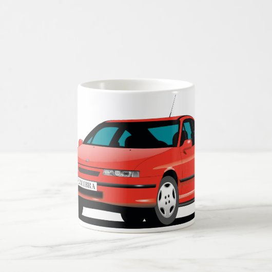 オペルカリブラレッド前面 コーヒーマグカップ (中央)