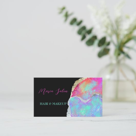 オペルクリスタルジェムストーンビジネスカード 名刺 (スタンド正面)