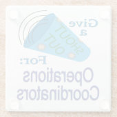 オペレーションコーディネーターの声を上げる ガラスコースター (裏面)