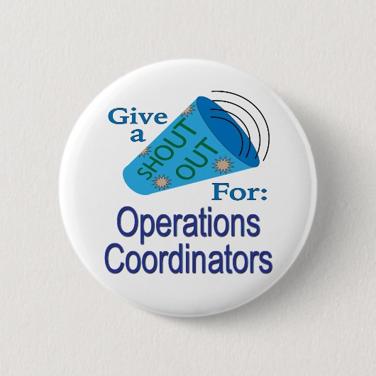 オペレーションコーディネーターの声を上げる 缶バッジ (正面)