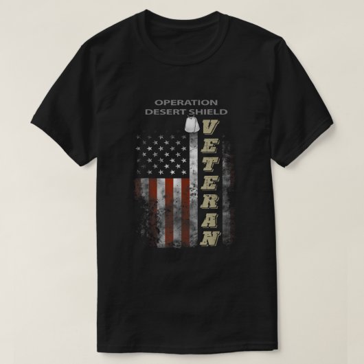 オペレーションデザートシールド退役軍人 Tシャツ (デザイン正面)