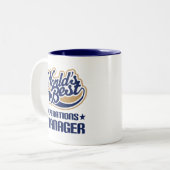 オペレーション担当マネージャー(世界のベスト)のためのギフトのアイディア ツートーンマグカップ (正面左)