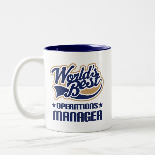 オペレーション担当マネージャー(世界のベスト)のためのギフトのアイディア ツートーンマグカップ (左)