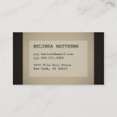 オペレータは私を名刺と電話します 名刺 (裏面)