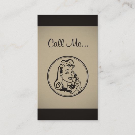 オペレータは私を名刺と電話します 名刺 (正面)