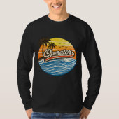 オペレーターのレトロサンセットデザイン Tシャツ (正面)