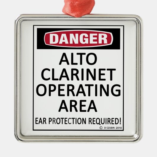 オペレーティングエリアアルトクラリネット メタルオーナメント (正面)