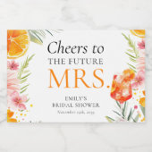 オペロール スプリッツ 水彩 結婚前お披露目パーティー スパークリングワインラベル (シングルラベル)