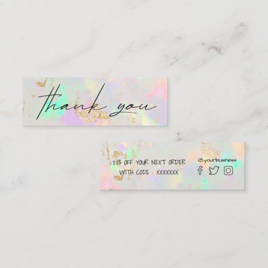 オペ感謝していル割引カード スキニー名刺 (正面/裏面)