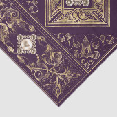 オペ華美ルンス |紫と金ゴールドの宝石で飾られた花色 薄葉紙 (詳細)