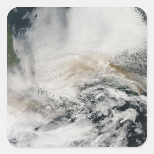 オホーツク吹海向こうSarychevピーク スクエアシール (正面)