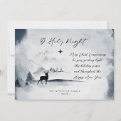 オホーリーナイトウィンターウッドランド威厳のある鹿 シーズンカード (正面)