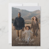 オホーリーナイトエレガント宗教家族フォトグリーン シーズンカード (正面)