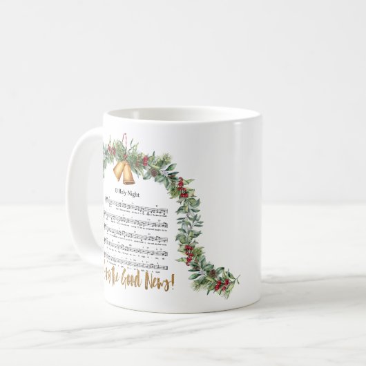 オホーリーナイトクリスマス出生賛美歌聖なる書物、 経典 コーヒーマグカップ (正面左)