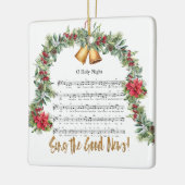 オホーリーナイトヴィンテージクリスマス出生賛美歌 セラミックオーナメント (左)