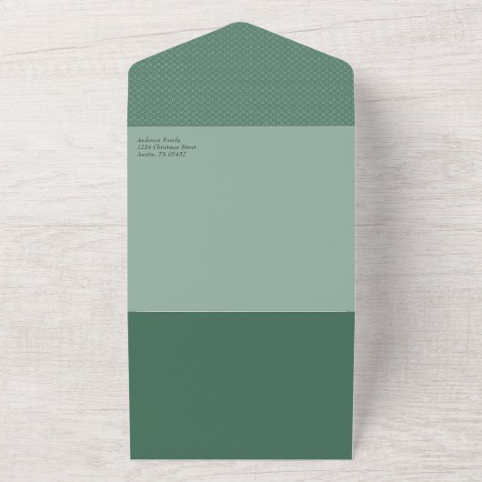 オホーリーナイト出生シーンクリスマストリフォールドホ オールインワン招待状 (外側)