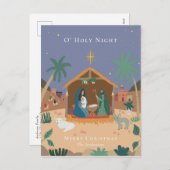 オホーリーナイト出生シーンクリスマス シーズンポストカード (正面/裏面)