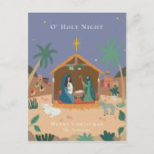 オホーリーナイト出生シーンクリスマス シーズンポストカード (正面)