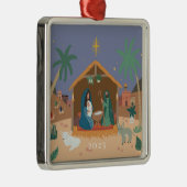 オホーリーナイト出生シーンクリスマス メタルオーナメント (右)