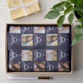 オホーリーナイト出生ネイビーブルーファミリーフォト 薄葉紙 (ギフト)