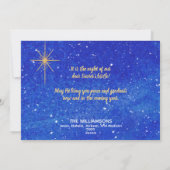 オホーリーナイト金ゴールドスターブルー宗教 シーズンカード (裏面)