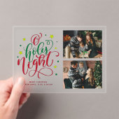 "オホーリーナイト"クリスマスフォト アクリル招待状 (インサイチュ (ポータブル))