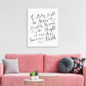 オホーリーナイト |クリスマス文字のサイン キャンバスプリント (インサイチュ (リビング))