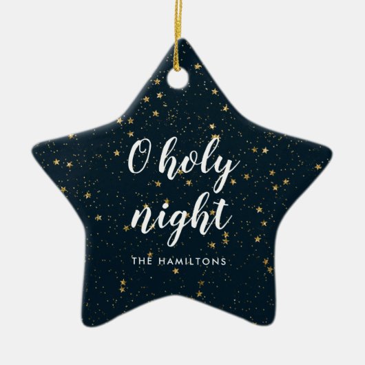 オホーリーナイト |星は明るい家族輝くだ セラミックオーナメント (正面)